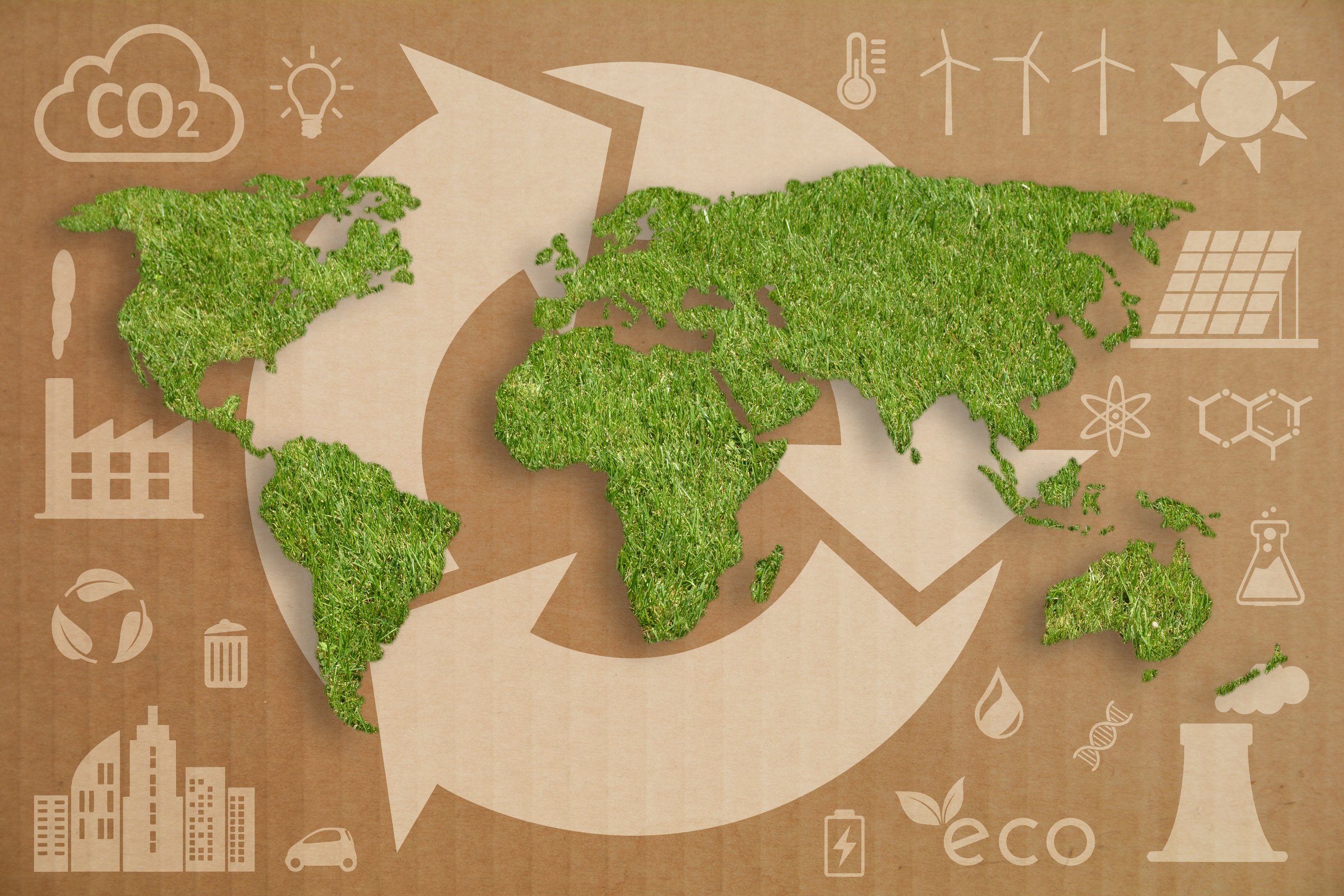 Ecology concept: sustainable World